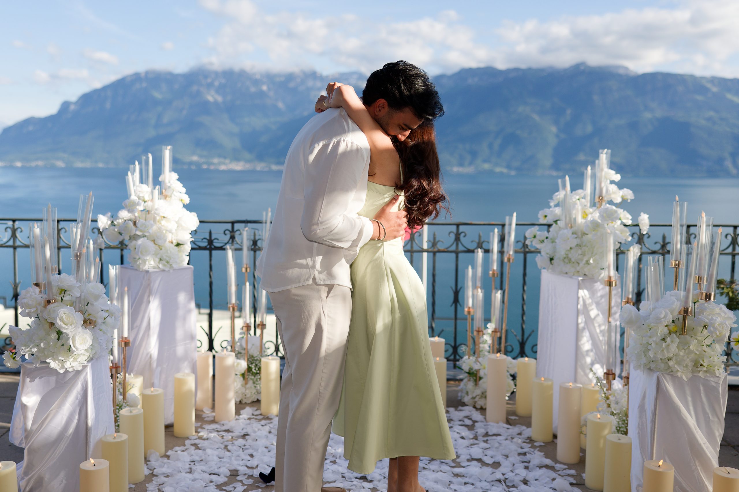 Demande en mariage - Marriage Proposal - Lake Geneva - Switzerland - Candlelight - Les Entremetteuses Swiss - Baron Tavernier